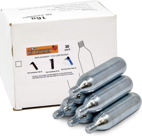 30 Pack Original Replacement CO2 Cartridges for Pet Convincer, Pet Convincer II, Plus, and LITE