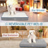 EMPSIGN Reversible Dog Bed for Crate Pad, Washable and Removable Cover for Large Medium Small Dogs, Grey