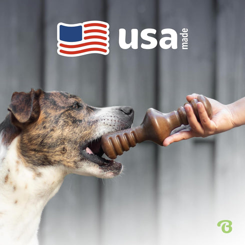 Benebone Zaggler Rolling Dog Chew Toy for Aggressive Chewers, Small, Real Bacon, Made in USA