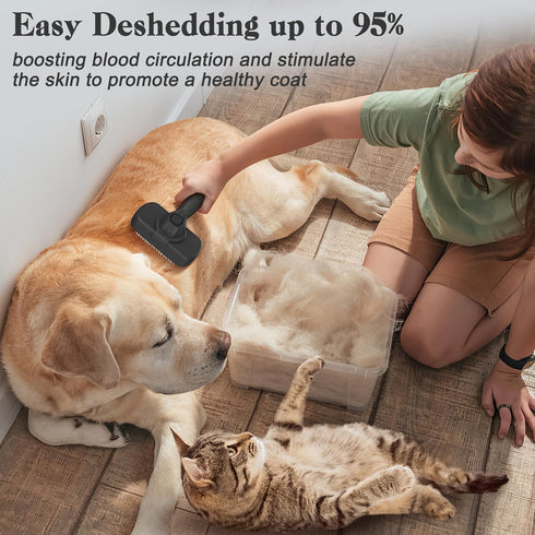 Self Cleaning Slicker Brush for Dogs & Cats: Grooming Brush for Shedding, Skin Friendly Pet Supplies