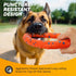 Dog Ring Toy - Tough Chew Toy for Aggressive Chewers, Indestructible Flying Discs for Medium Large Breeds, Orange