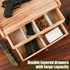 Hossmily Holder,4-Slot Pistol Rack for Gun Safe Real Wood Handgun Rack Handgun Pistol Holder and Rustic Gun Rack