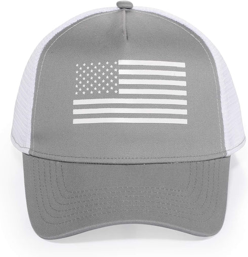 Oversize XXL American Flag Trucker Hat, Sport Snapback Hat, Large Size Breathable Mesh Baseball Cap for Men