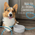 Park Life Designs Large Ceramic Dog Bowl - Durable, Easy-Clean & Dishwasher-Safe for Food & Water, Stylish Gray Dish