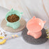 2 Pcs Plastic Elevated Cat Bowls, Tilted Cat Food and Water Bowls for Kittens, Pink and Green Cat Accessories