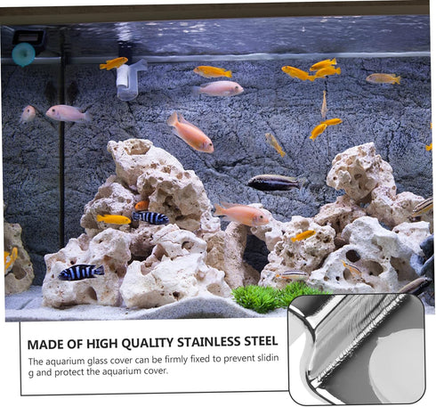 4pcs Fish Tank Cover Bracket - Stainless Supports for Glass Lid Support