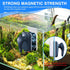 Aquarium Strong Magnetic Glass Cleaner Brush, Fish Tank Algae Magnet with 2 Detachable Scrapers