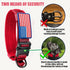 Tactical Dog Collar, Military Adjustable Nylon Dog Collar with Heavy Duty Metal Buckle and Handle for Training (Red, M)
