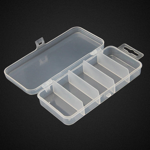 Honbay 2PCS Small Clear Visible Plastic Fishing Tackle Accessory Box, 5x2.4x1Inch Storage Container