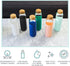 SOMA BPA-Free Glass Water Bottle with Silicone Sleeve, Sapphire, 17oz