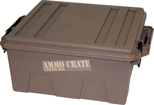 MTM ACR8-72 Ammo Crate Utility Box, Dark Earth for Ammo, Survival or Hunting Gear Storage