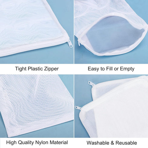Segarty Filter Media Bags, 10PCS 11.7x7.8 Inch Nylon Mesh Bags with Plastic Zipper for Aquarium