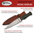 SZCO Supplies 9.25" Horn Handle Spear-Point Boot Knife with Sheath, Black, DH-8021HN by SZCO Supplies