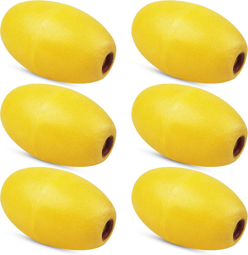 SILANON Marine Rope Floats, 4/6pcs Crab Trap Buoy Fishing Marker Buoys, Oval Water Floats for Boats Pool