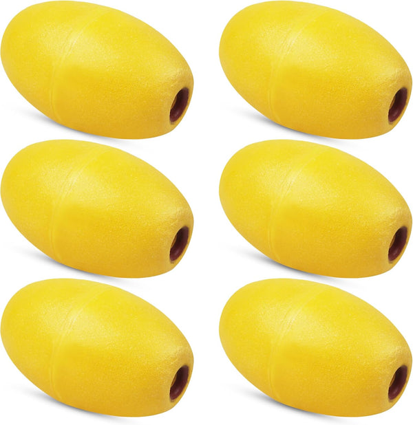 SILANON Marine Rope Floats, 4/6pcs Crab Trap Buoy Fishing Marker Buoys, Oval Water Floats for Boats Pool