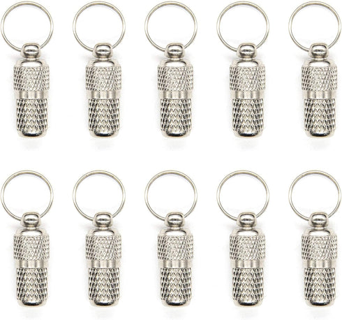 AUEAR Pet ID Tags, Stainless Steel Personalized Name Address Cell Phone Number Anti-Lost (10 Pack)