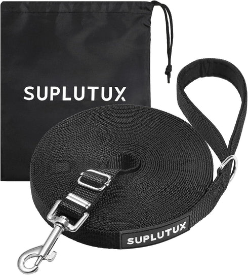 Long Leash for Dog Training - 50ft Adjustable Obedience Recall Leash for Large Medium Small Dogs with Storage Pouch