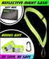 FREEMOVE Reflective SASH with 2 Bands - or - Reflective Runners Waist Belt with 4 Arm Bands > Easy to Put On/Off Reflective Gear for Guaranteed Visibility & Safety for Dog Walking, Running, Cycling