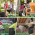400lbs, 16.5in Portable Toilet for Adults, Foldable Camping Toilet with Soft & Comfortable Leather Seat,Hold Up