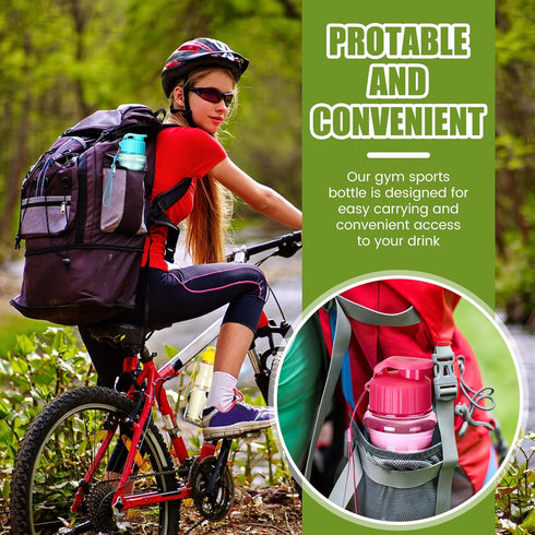 Tioncy 20 Pieces 17 oz Plastic Water Bottles for Adults — Lightweight, Leakproof Sport Drink Bottles with Handle Strap