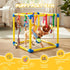WooPetty 10 19.6" 10 Puppy Play Gym with Hanging Toys, Dog Jungle Gym PVC Frame with Interactive Enrichment Toys
