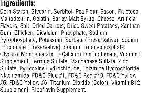 Dreambone Twist Sticks, 50 Count, Rawhide-Free Chews with Real Bacon and Cheese Flavor (3 Pack)