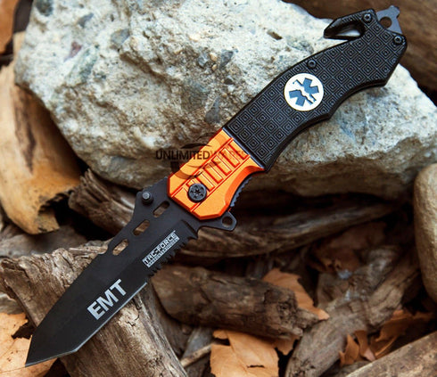 TAC Force 8.5" EMT Rescue Spring Assisted Tactical Pocket Knife
