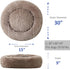 Washable Small Dog Round Bed, Comfy Donut Calming Cuddler Bed for Small Dogs