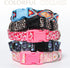 Adjustable Girl Dog Collars with Daisy Patterns, Cute Pink Soft Durable Pet Collars for XS Small Medium Large XL Dogs