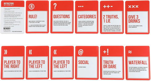 Foster & Rye Memory Eraser - Adult Drinking Games for Card Matching, Board Games for Adults Only.