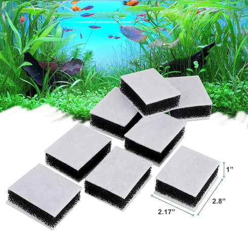 hygger 8 Pieces Replacement Filter Cartridges for HG-027 Hang On Aquarium Filter, 3/5 Gallon Fish Tank