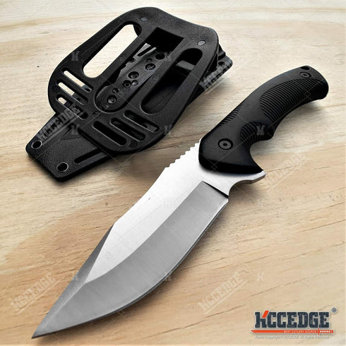 KCCEDGE BEST CUTLERY SOURCE Tactical Hunting Knife, 9" Full Tang Fixed Blade Camping Accessories Gear