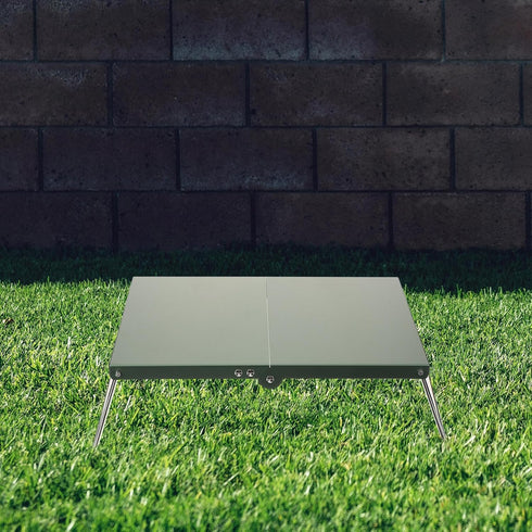 VICASKY Foldable Camping Table Portable Aluminum Alloy Picnic Side Table Stainless Steel Heat-Resistant Surface Outdoor