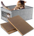 Kichwit Large Cat Scratching Pads, 3pcs Reversible Cardboard Scratcher with Box, 16.5" x 11.7" (Large)