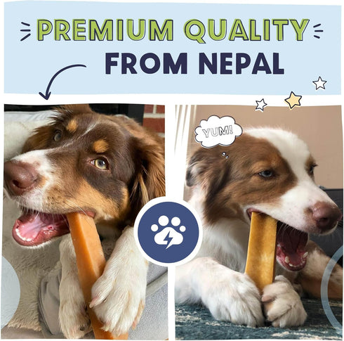 Pawstruck Monster Himalayan Yak Dog Chew (6-7 oz) - Natural Long-Lasting Jumbo Treat for Dogs, Best XL Thick Chew Stick