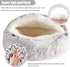 Calming Dog Beds & Cat Cave Bed with Hooded Cover, Removable Washable Round Beds for Small Medium Pets, Fits up to