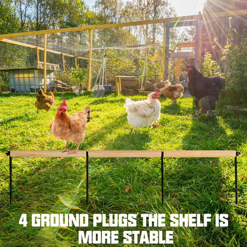 44.88 Chicken Toys,Extra Long Chicken Perch Toys,Woodern Chickens Roosts and Perches Stand Training Perch for Poultry