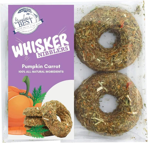 Grandpa's Best Whisker Nibblers Pumpkin Carrot Treats for Small Animals, Rabbits, and Guinea Pigs