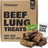 K9warehouse Beef Lung Dog Treats - Two Pounds - Dehydrated & Roasted