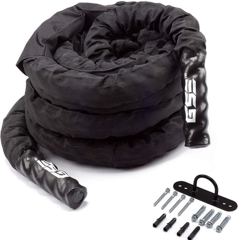 GSE Games & Sports Expert Gym Battle Rope, Heavy-Duty Workout Ropes for