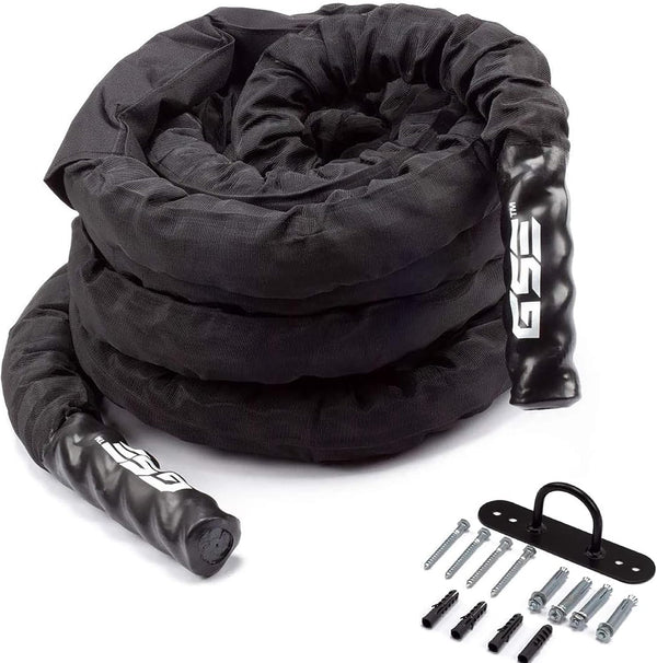 GSE Games & Sports Expert Gym Battle Rope, Heavy-Duty Workout Ropes for
