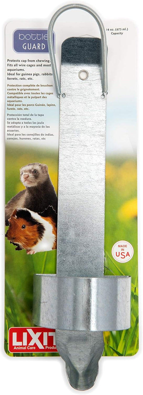 Lixit Wire and Aquarium Cage Water Bottle Chew Guard for Guinea Pigs, 16 oz, Rats, Rabbits, Ferrets, Hamsters