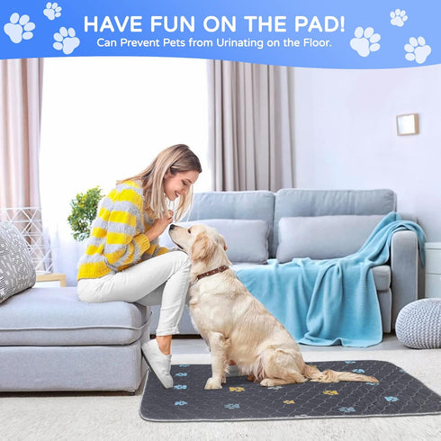 2PCS 100% 54'' 54'' Aitmexcn Washable Puppy Dog Pee Pad, Waterproof Whelping Training Mat for Puppy/Senior Dog, Fast
