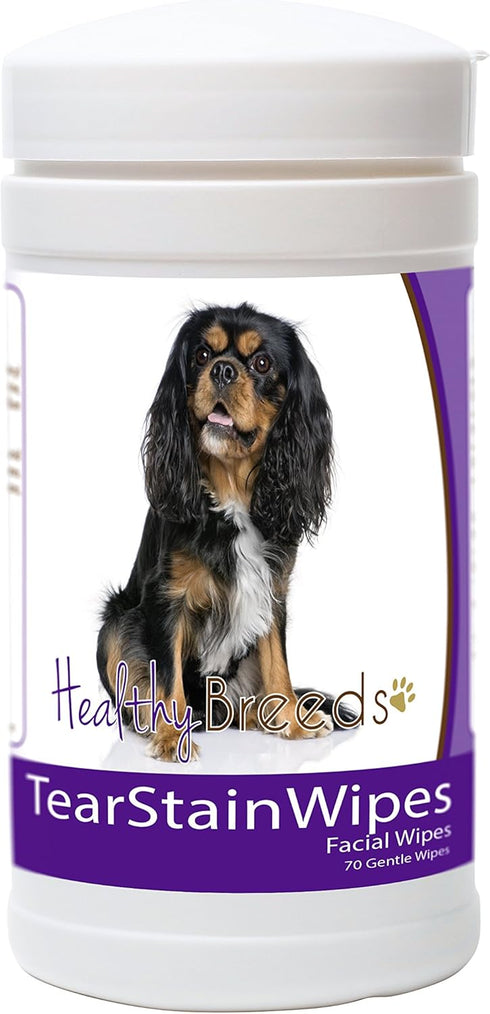 Healthy Breeds Cavalier King Charles Spaniel Tear Stain Wipes - 70 Count