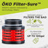 ÖKO Advanced Water Bottle with Filter, NASA Technology, 650ml, Charcoal