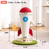 Cat Scratching Post, Rocket Cute Sisal Cat Scratcher with Durable Solid Wood Turntable Toy, Cat Scratch Post Red Cat