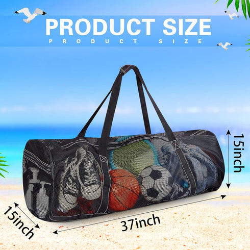 Kacctyen 2 Pcs Large Mesh Dive Bags, 37 x 15 x 15 Inches Scuba Gear Bag for Diving and Snorkeling