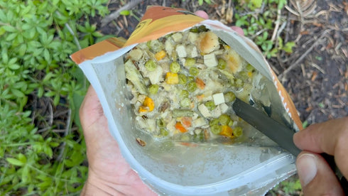 Backpacking Chicken Pot Pie, Freeze Dried & Camping Food, Emergency Food, High Protein Meal