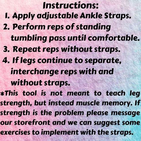 Flip Master Ankle Straps Tumbling Trainer, Gymnastics & Cheerleading Equipment for Back Flip/Tuck & Handspring Form