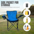 230 LBS Outvita Folding Camping Chair, Portable Durable Armrest Chair with Cup Holder & Carry Bag for Outdoor Picnic